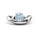 1 - Anahi 0.87 ct Aquamarine Women Curve Solitaire Ring 