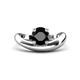 1 - Anahi 1.00 ct Black Diamond Women Curve Solitaire Ring 