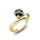 3 - Anahi 1.00 ct Black Diamond Women Curve Solitaire Ring 