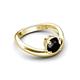 5 - Anahi 1.00 ct Black Diamond Women Curve Solitaire Ring 