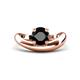 1 - Anahi 1.00 ct Black Diamond Women Curve Solitaire Ring 