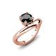 3 - Anahi 1.00 ct Black Diamond Women Curve Solitaire Ring 