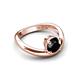 5 - Anahi 1.00 ct Black Diamond Women Curve Solitaire Ring 