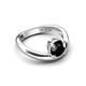 5 - Anahi 1.00 ct Black Diamond Women Curve Solitaire Ring 