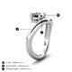 4 - Anahi 1.00 ct Black Diamond Women Curve Solitaire Ring 