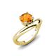 3 - Anahi 0.87 ct Citrine Women Curve Solitaire Ring 