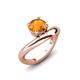 3 - Anahi 0.87 ct Citrine Women Curve Solitaire Ring 