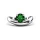 1 - Anahi 0.85 ct Created Emerald Women Curve Solitaire Ring 