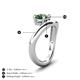 4 - Anahi 0.85 ct Created Emerald Women Curve Solitaire Ring 