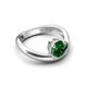 5 - Anahi 0.85 ct Created Emerald Women Curve Solitaire Ring 