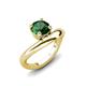 3 - Anahi 0.85 ct Created Emerald Women Curve Solitaire Ring 
