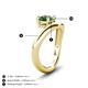 4 - Anahi 0.85 ct Created Emerald Women Curve Solitaire Ring 