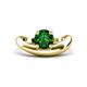 1 - Anahi 0.85 ct Created Emerald Women Curve Solitaire Ring 