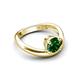 5 - Anahi 0.85 ct Created Emerald Women Curve Solitaire Ring 