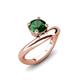 3 - Anahi 0.85 ct Created Emerald Women Curve Solitaire Ring 