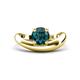 1 - Anahi 0.95 ct London Blue Topaz Women Curve Solitaire Ring 