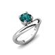 3 - Anahi 0.95 ct London Blue Topaz Women Curve Solitaire Ring 