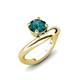 3 - Anahi 0.95 ct London Blue Topaz Women Curve Solitaire Ring 