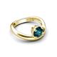 5 - Anahi 0.95 ct London Blue Topaz Women Curve Solitaire Ring 