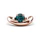 1 - Anahi 0.95 ct London Blue Topaz Women Curve Solitaire Ring 