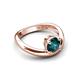 5 - Anahi 0.95 ct London Blue Topaz Women Curve Solitaire Ring 