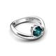 5 - Anahi 0.95 ct London Blue Topaz Women Curve Solitaire Ring 