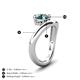 4 - Anahi 0.95 ct London Blue Topaz Women Curve Solitaire Ring 