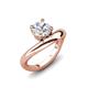 3 - Anahi 1.00 ct Moissanite Women Curve Solitaire Ring 