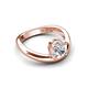5 - Anahi 1.00 ct Moissanite Women Curve Solitaire Ring 