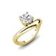 3 - Anahi 1.00 ct Moissanite Women Curve Solitaire Ring 