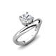 3 - Anahi 1.00 ct Moissanite Women Curve Solitaire Ring 