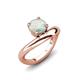 3 - Anahi 0.66 ct Opal Women Curve Solitaire Ring 