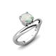 3 - Anahi 0.66 ct Opal Women Curve Solitaire Ring 