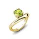 3 - Anahi 1.10 ct Peridot Women Curve Solitaire Ring 