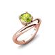 3 - Anahi 1.10 ct Peridot Women Curve Solitaire Ring 