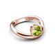 5 - Anahi 1.10 ct Peridot Women Curve Solitaire Ring 