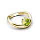 5 - Anahi 1.10 ct Peridot Women Curve Solitaire Ring 