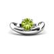 1 - Anahi 1.10 ct Peridot Women Curve Solitaire Ring 