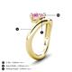 4 - Anahi 1.20 ct Created Pink Sapphire Women Curve Solitaire Ring 