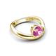5 - Anahi 1.20 ct Created Pink Sapphire Women Curve Solitaire Ring 