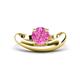 1 - Anahi 1.20 ct Created Pink Sapphire Women Curve Solitaire Ring 