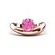 1 - Anahi 1.20 ct Created Pink Sapphire Women Curve Solitaire Ring 