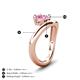 4 - Anahi 1.20 ct Created Pink Sapphire Women Curve Solitaire Ring 
