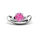 1 - Anahi 1.20 ct Created Pink Sapphire Women Curve Solitaire Ring 