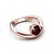 5 - Anahi 1.05 ct Red Garnet Women Curve Solitaire Ring 