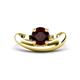 1 - Anahi 1.05 ct Red Garnet Women Curve Solitaire Ring 