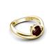 5 - Anahi 1.05 ct Red Garnet Women Curve Solitaire Ring 