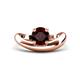 1 - Anahi 1.05 ct Red Garnet Women Curve Solitaire Ring 
