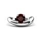 1 - Anahi 1.05 ct Red Garnet Women Curve Solitaire Ring 