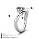 4 - Anahi 1.05 ct Red Garnet Women Curve Solitaire Ring 